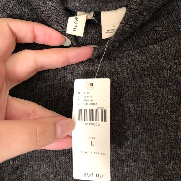 Anthropologie Moth Grey Sweater with Lace Back - Picture 5 of 5